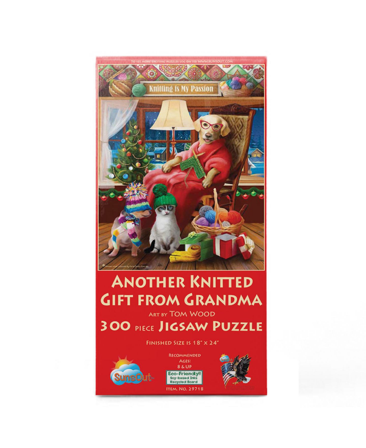 Детский пазл SunsOut Another Knitted Gift from Grandma 300 piece Jigsaw Puzzle for Adults Christmas — фото 5