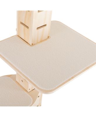 9 Adjustable Floor to Ceiling Cat Tree Multi Level Vertical Condo Climbing Frame