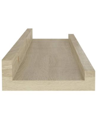 Wall Shelf Set of 2 Sonoma Oak MDF Medium Wall Shelf
