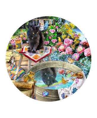Kitty Reflections 500 piece Jigsaw Puzzle for Adults Round