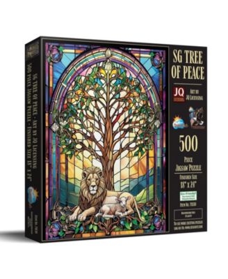 Tree of Peace Stained Glass 500 piece Jigsaw Puzzle for Adults