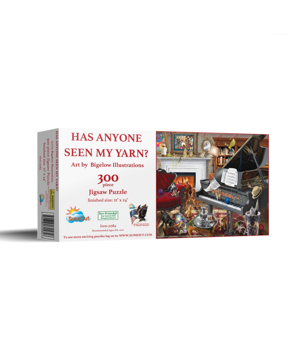 SunsOut Has Anyone seen My Yarn 300 piece Jigsaw Puzzle for Adults