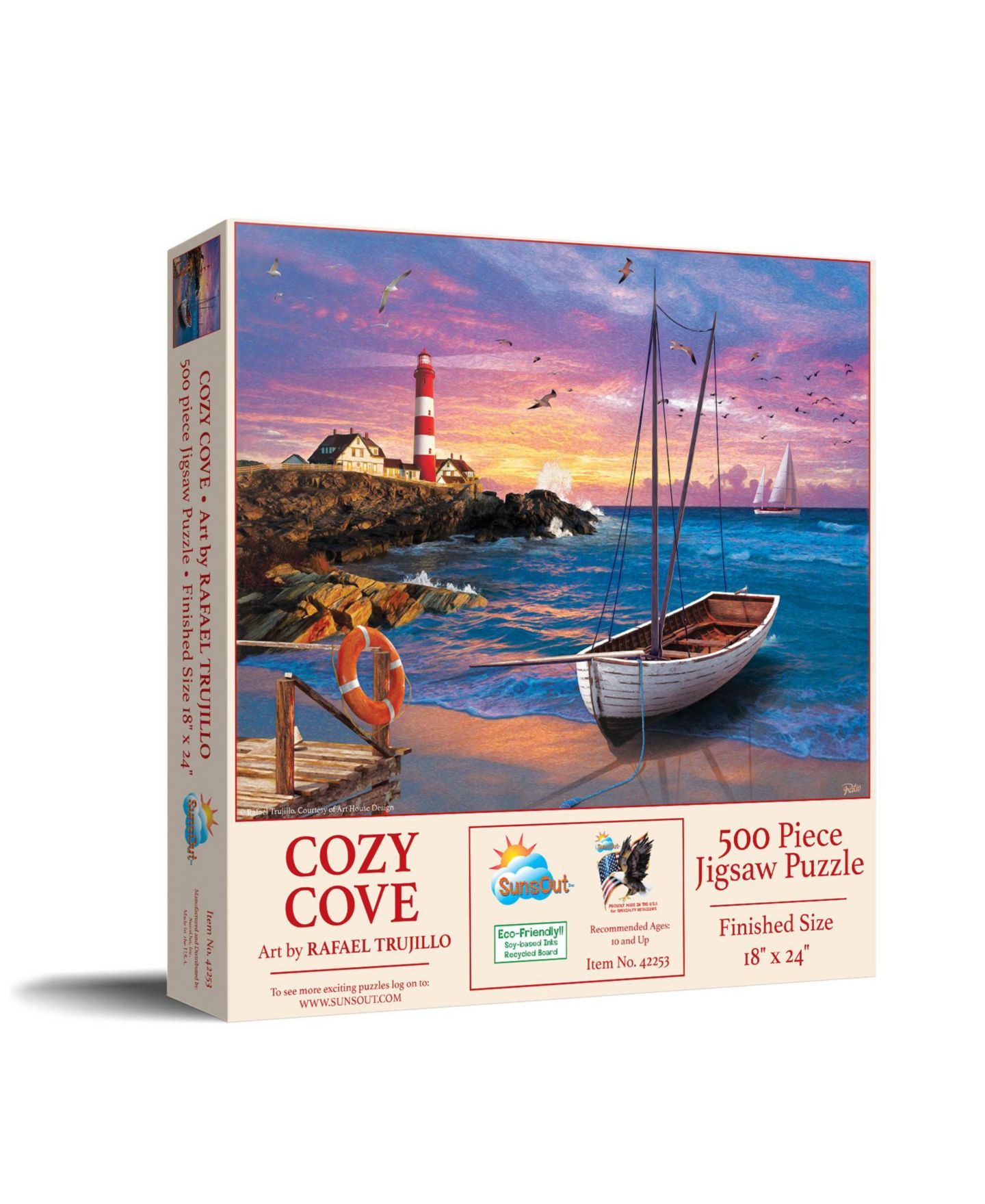 Детский пазл SunsOut Cozy Cove 500 Piece Jigsaw Puzzle, от 15 лет — фото 1