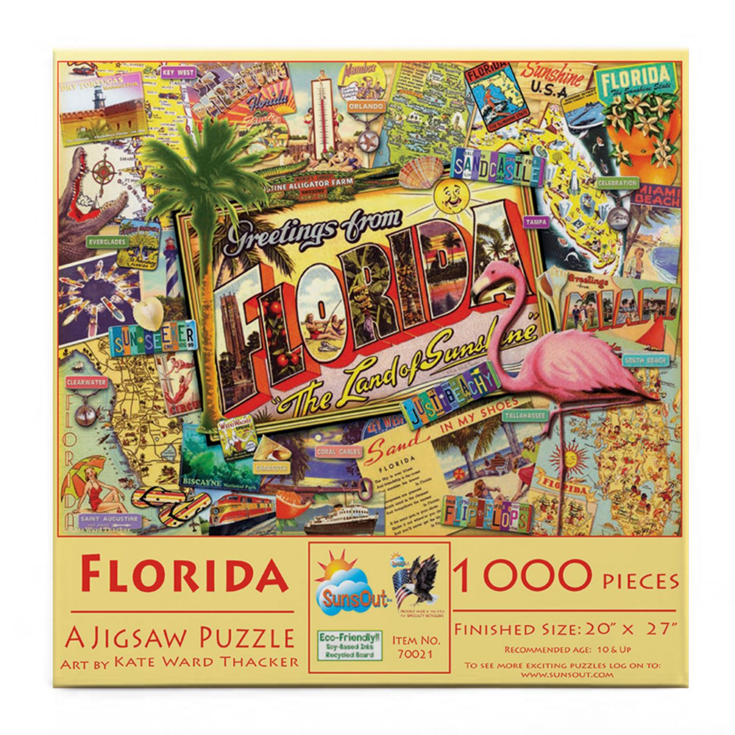 Детский пазл SunsOut Florida 1000-Piece Jigsaw Puzzle, от 15 лет — фото 4