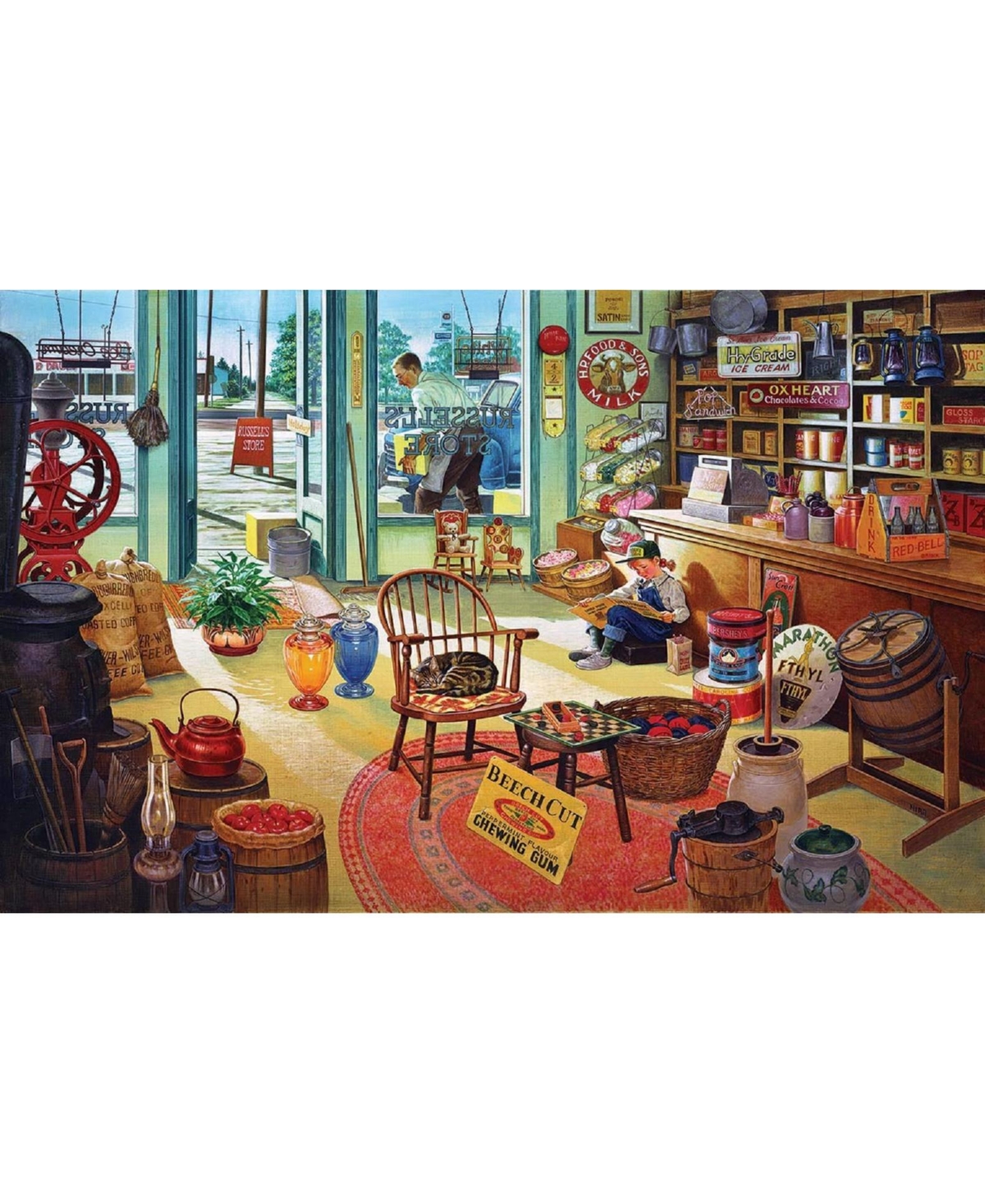 SunsOut Russel's General Store 550 piece Jigsaw Puzzle for Adults