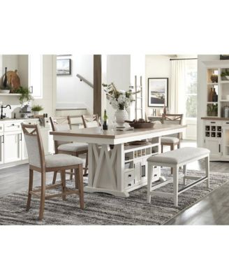 Americana Modern Dining Upholstered Counter Chair Two Pack