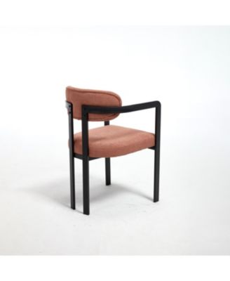 Boucle Dining Chairs Set of 2, Mid-Century Modern,Metal Legs