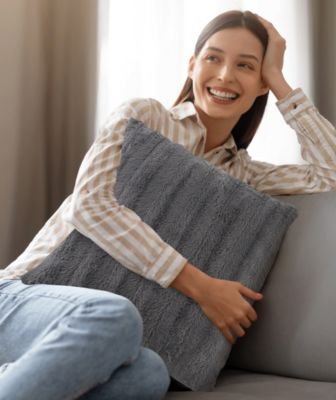 Plush Reversible Faux Fur 2-Pack Decorative Pillow, 26" x 26"