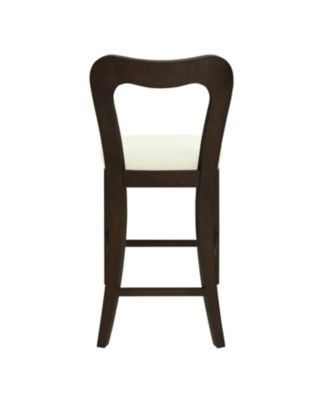  Counter Stool Without Arm(dark brown+beige) Set of 2