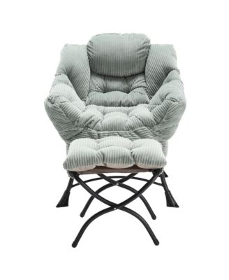  Lazy Lounge Chair with Ottoman - Light Green