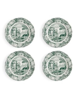 Heritage Green Italian Dinner Plates, Set of 4