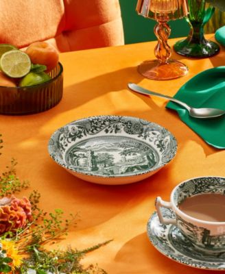 Heritage Green Italian Cereal Bowls, Set of 4