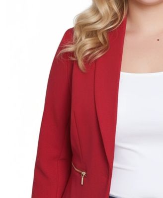 Plus Size Long Sleeve Crepe Blazer