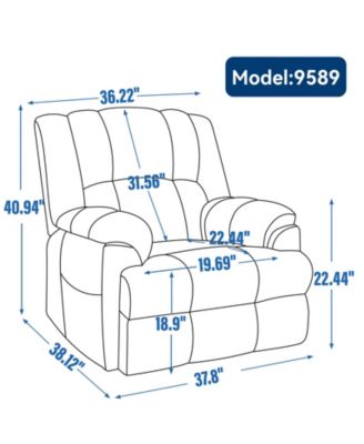 Dual Motor Power Lift Recliner with Heat & Massage, 350 LBS, Brown