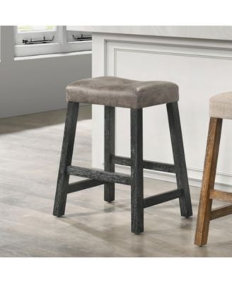  Rustic Backless Counter Stool Set of 2 - 25" Farmhouse Barstools
