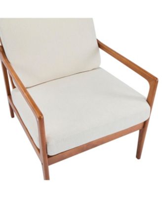 Streamdale Mid Century Modern Beige Accent Chair