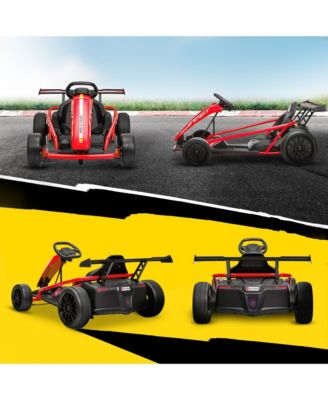 24V 8.1 MPH Electric Drift Kart for Kids with Dual Motors,