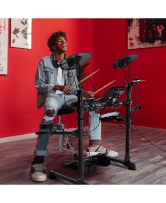 Electric Drum Set Adult Digital Silent Drum Kit 8" w/ Throne Beginner for Apartment