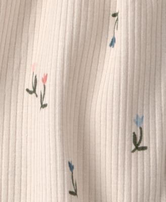 Baby Girls' Floral Print Flutter-Sleeve Romper