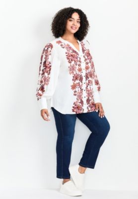 Women's Plus Size Sofia Long Sleeve Blouse