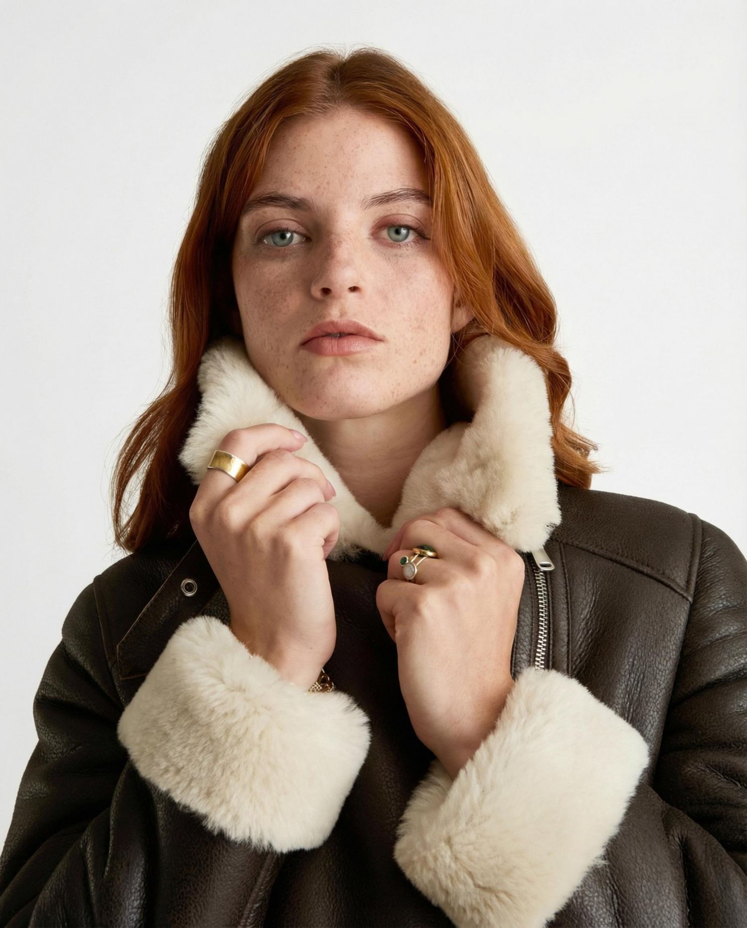 Women's Sienna Leather Shearling Jacket