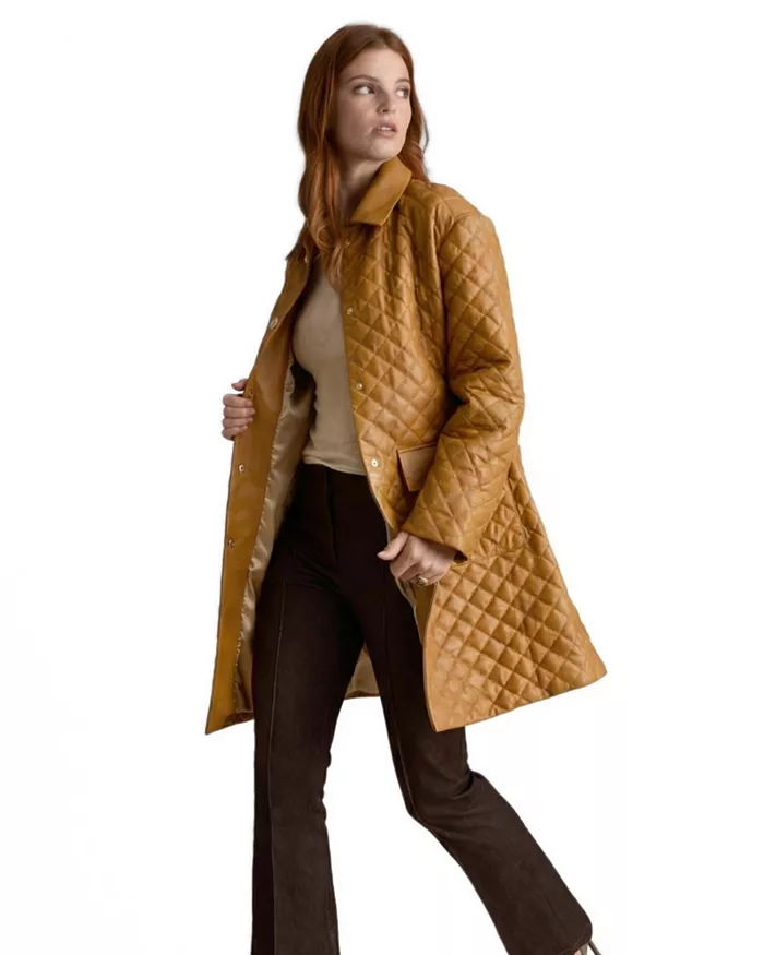 Women's Quilted Leather Coat, Created For Macy's - thumbnail 4