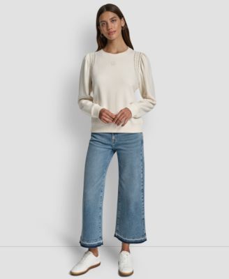 Women's Lace Detail Crewneck Sweatshirt