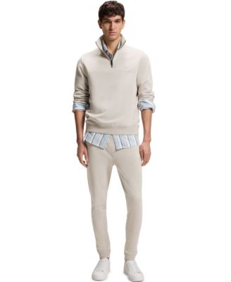 Men's Cotton-Terry Logo Patch Tracksuit Bottoms Pants