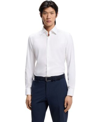 Men's Performance-Stretch Twill Slim-Fit Dress Shirt
