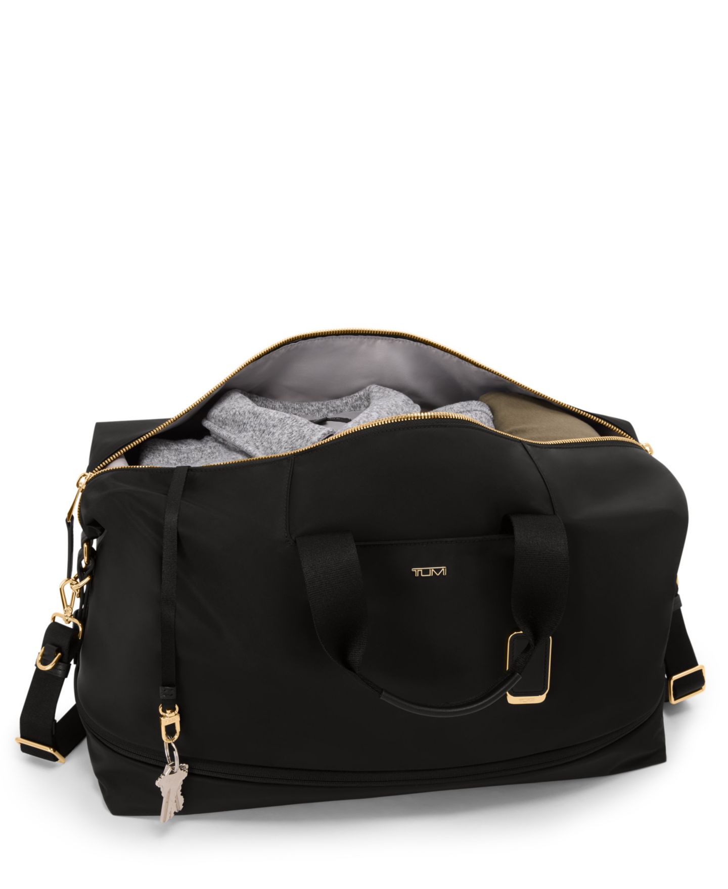 Сумка TUMI Voyageur Rhys Expandable Duffel, цвет: Чёрный / Золотой — фото 3