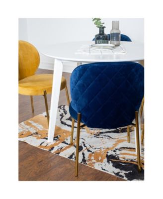 5-Pc Contemporary Dining Set, White Round