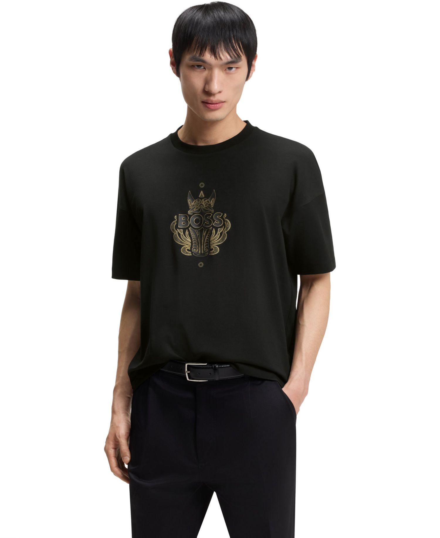 Men's Cotton-Jersey Logo Artwork T-Shirt