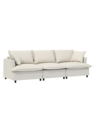 3-Seat Sofa Module with Pillows for Sectional Sofa