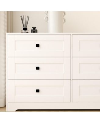Streamdale Chest Of Drawer with 6 drawers white color farm door