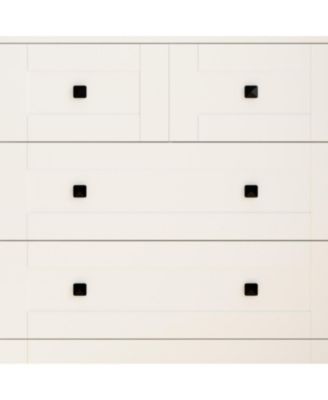 Chest Of Drawer with 5 drawers white color farm door