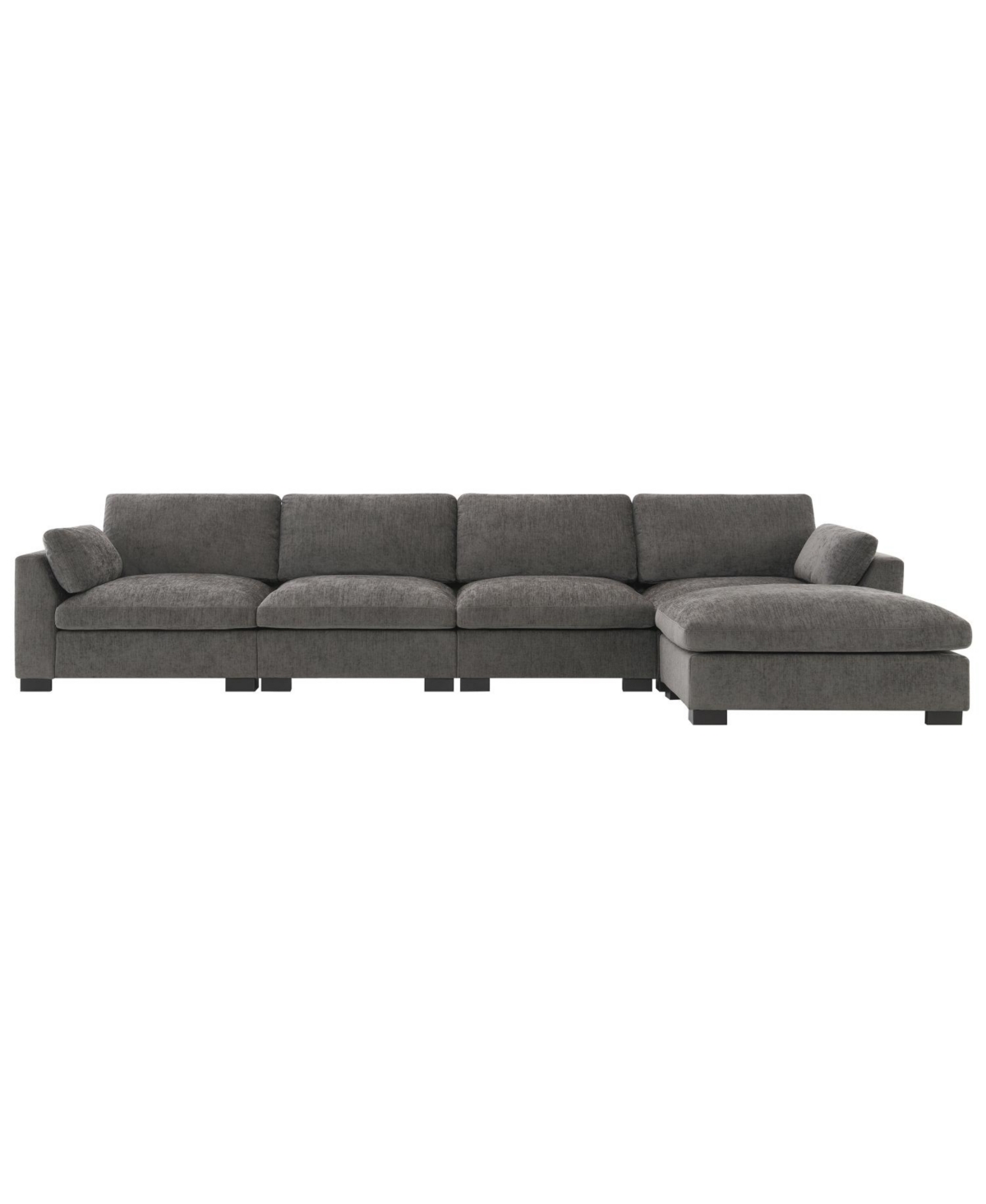 Streamdale Furniture 130" Modular Sectional Sofa with Folding Table & Charging