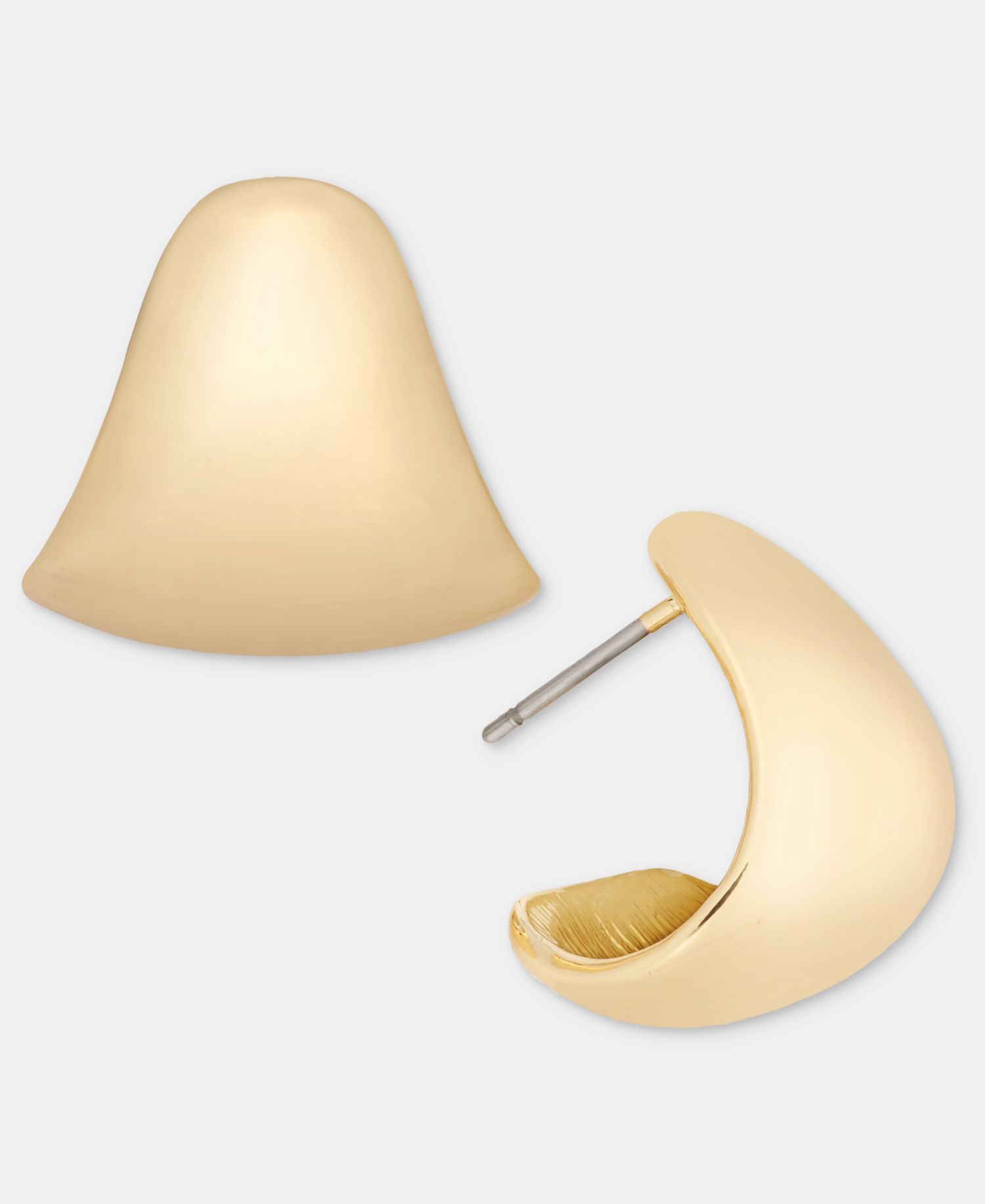 Gold-Tone Graduated Small Hoop Earrings, 0.79"