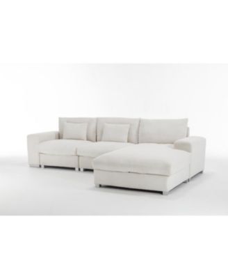 Nordic L-Shaped Flannel Sofa - Minimalist Living Room
