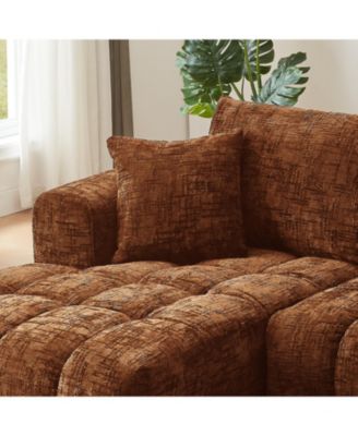 Chenille L-Shape Sectional Sofa Sleeper Couch
