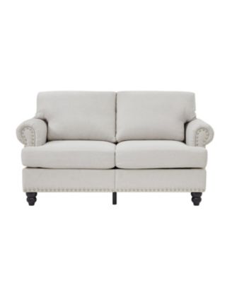 59.5" Modern Beige Loveseat
