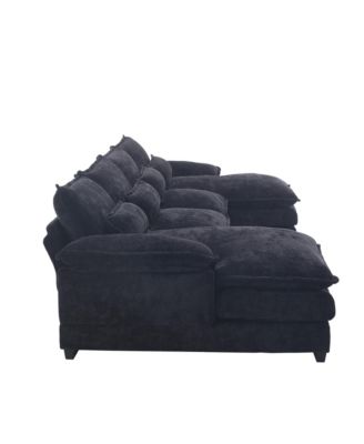 Streamdale Chenille U-Shaped Sofa (Oversized, 4-Seater)