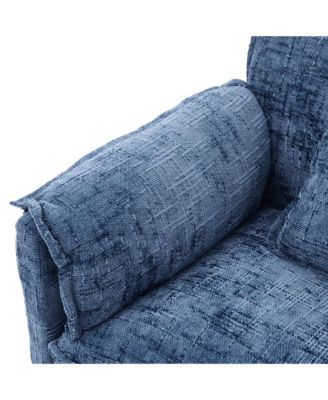  Oversized Sectional Sofa Cloud Couch w/ Ottoman, USB & Phone Holder