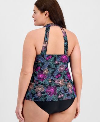 Plus Size H-Back Tankini Top