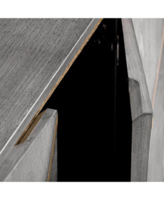 60" Retro Buffet Cabinet - 4-Door Sideboard with Adjustable Shelves (Gray)