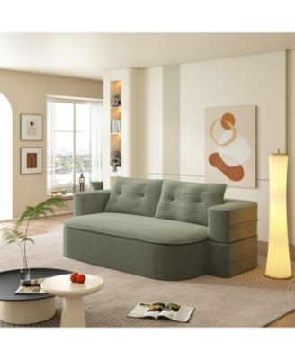 78.7" Modern Foldable Sofa Bed with Blanket & Pillows