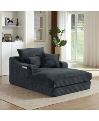 Streamdale Modern Cushioned Sofa Lounge Chair - Dark Gray