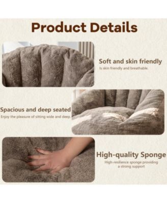 Armrest Bean Bag Chair - High-Density Foam, Comfortable Sofa for Living Room