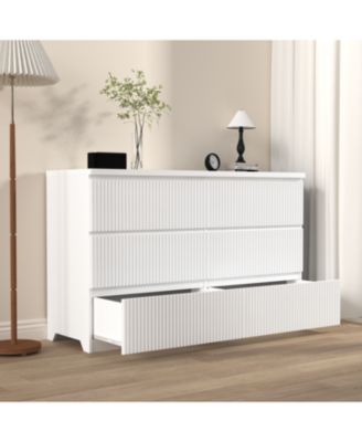 6 Drawer Wood Storage Cabinet Dresser Organizer