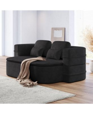  75" Foldable Sofa Bed with Blanket