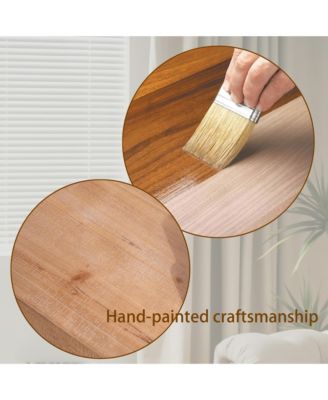 62" Modern Rustic Console Table – Solid-Look Engineered Wood Entryway Table